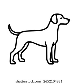 line icon Dalmatian dog vector on white background
Vector icon of dog breed on white background