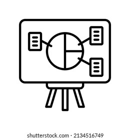 line icon data analysis presentation