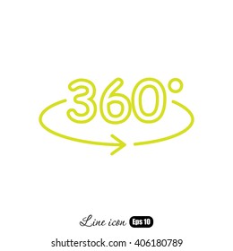 Line icon- degrees view