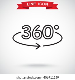 Line icon- degrees view