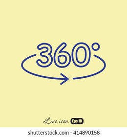 Line icon- degrees view