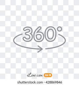 Line icon- degrees view