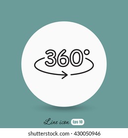 Line icon- degrees view