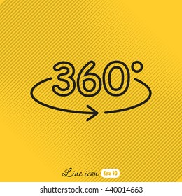 Line icon- degrees view