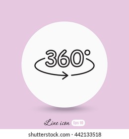 Line icon- degrees view
