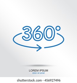 Line icon- degrees view