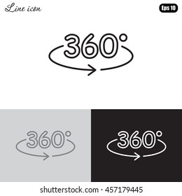 Line icon- degrees view
