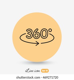 Line icon- degrees view