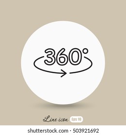 Line icon- degrees view