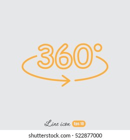 Line icon- degrees view