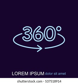 Line icon- degrees view
