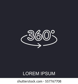 Line icon- degrees view