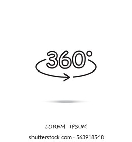 Line icon- degrees view