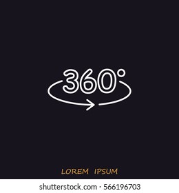 Line icon- degrees view