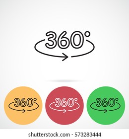 Line icon- degrees view
