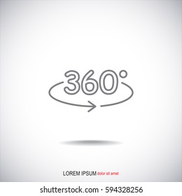 Line icon- degrees view