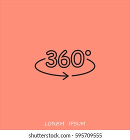 Line icon- degrees view