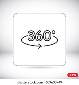 Line icon- degrees view
