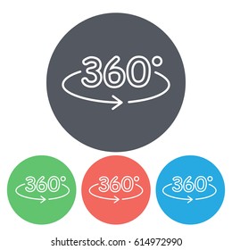 Line icon- degrees view