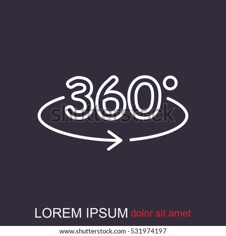 Line icon- degrees view