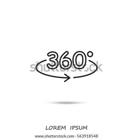 Line icon- degrees view