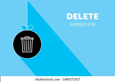 Line Icon of delete on Very Attractive Colorful Background.