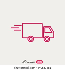 Line icon- delivery