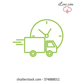 Line icon-  delivery express