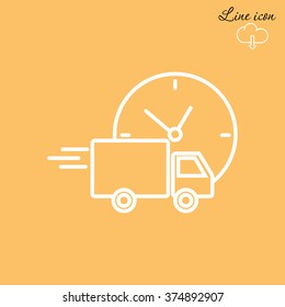 Line icon-  delivery express