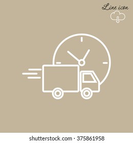 Line icon-  delivery express