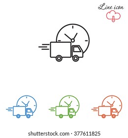 Line icon-  delivery express