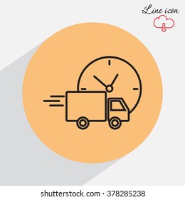 Line icon-  delivery express