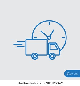 Line icon-  delivery express