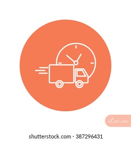 Line icon-  delivery express