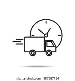 Line icon-  delivery express