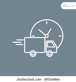 Line icon-  delivery express
