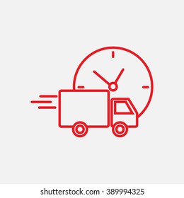 Line icon-  delivery express