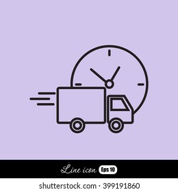 Line icon-  delivery express