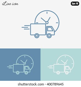 Line icon-  delivery express