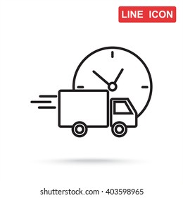 Line icon-  delivery express