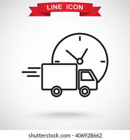 Line icon-  delivery express