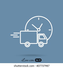Line icon-  delivery express