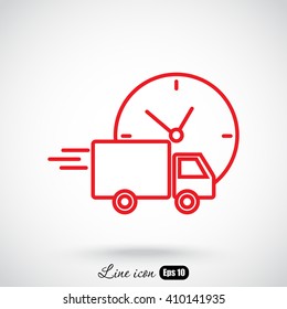 Line icon-  delivery express