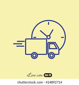 Line icon-  delivery express