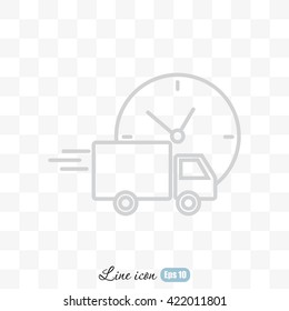 Line icon-  delivery express