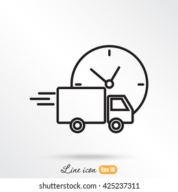 Line icon-  delivery express