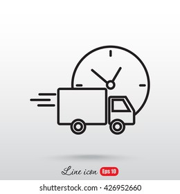 Line icon-  delivery express