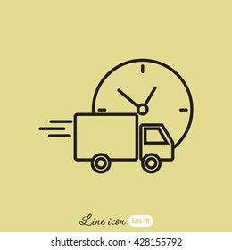 Line icon-  delivery express