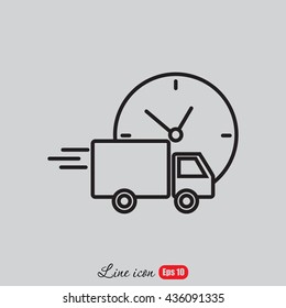 Line icon-  delivery express