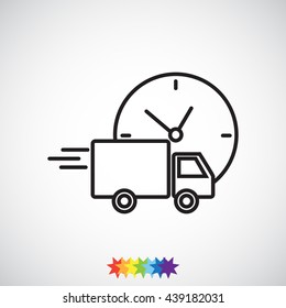 Line icon-  delivery express